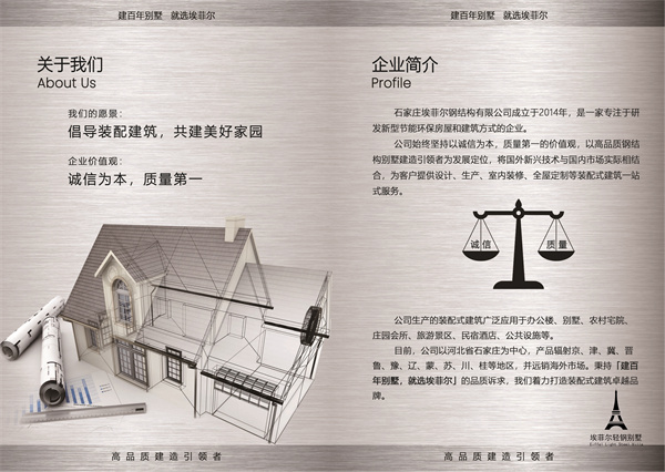 河北邢台威县轻钢别墅厂家推荐——埃菲尔钢结构打造品质生活